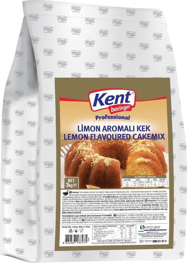 Kent Boringer Limon Aromalı Kek 3 Kg - Image 1