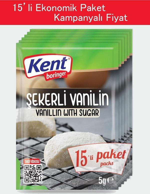 Kent Boringer Şekerli Vanilin 15'Li Ekonomik Paket - Image 1