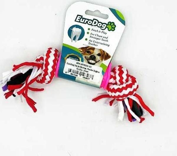 EuroDog Diş İpi Diş Kaş. Pembe Düğme Kır.Bey. 20cm - Image 1
