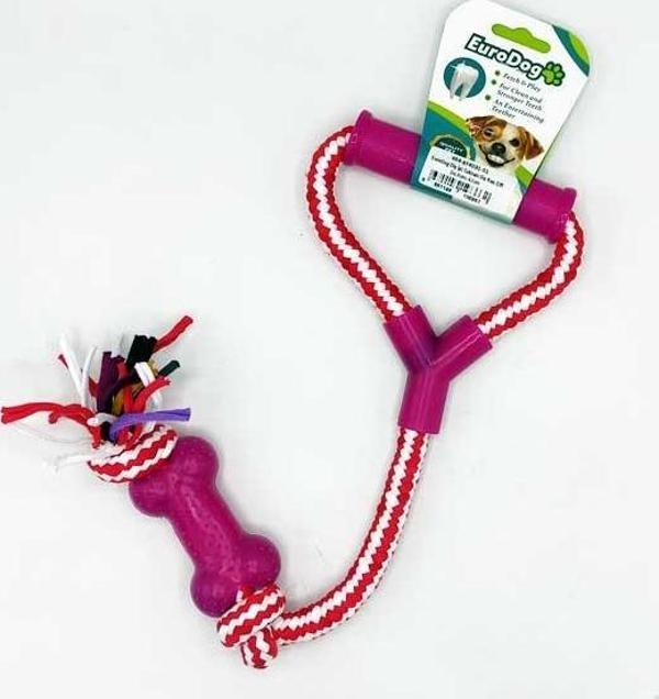 EuroDog Diş İpi Tutmalı Diş Kaş.Çift Dü.Kırm.40cm - Image 1