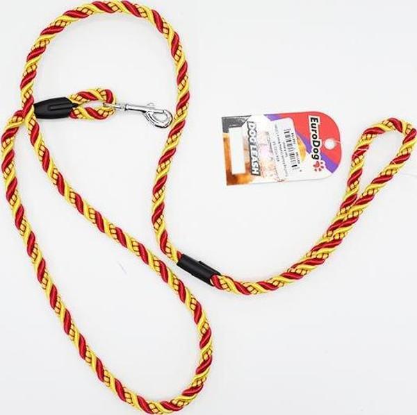 EuroDog Köpek Uzatma 8mm x 120cm Sarı Kırmızı - Image 1