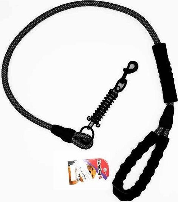 EuroDog Köpek Uzatma Reflektörlü 14mmx 120cm Siyah - Image 1