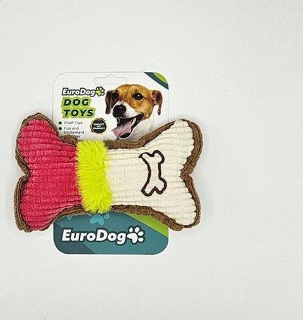 EuroDog Peluş Kemik Köpek Oyuncağı 16x10 Cm - Image 1