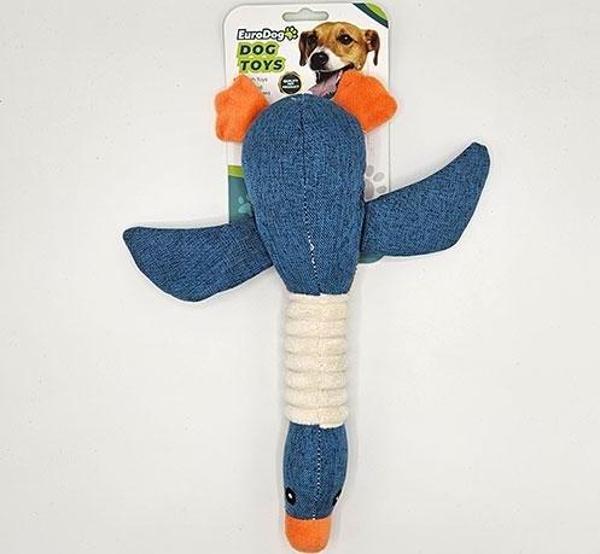 EuroDog Peluş Ördek Köpek Oyuncağı 30x9 Cm - Image 1