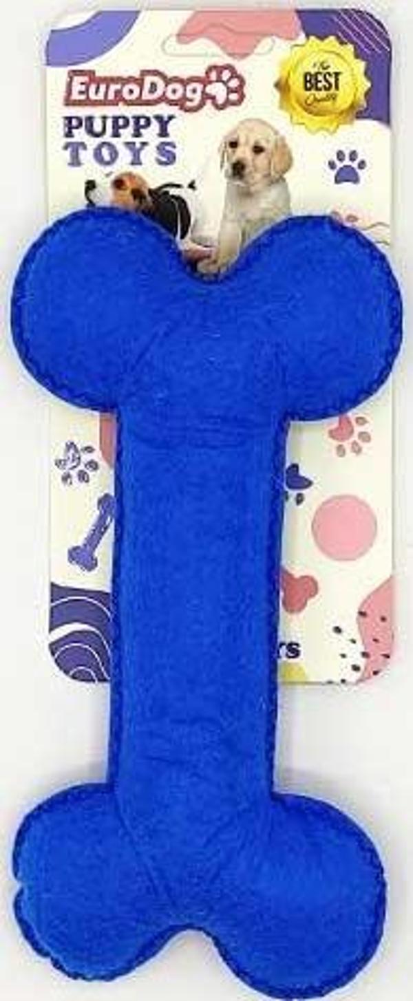 EuroDog Puppy Pet Toys Kemik Mavi - Image 1