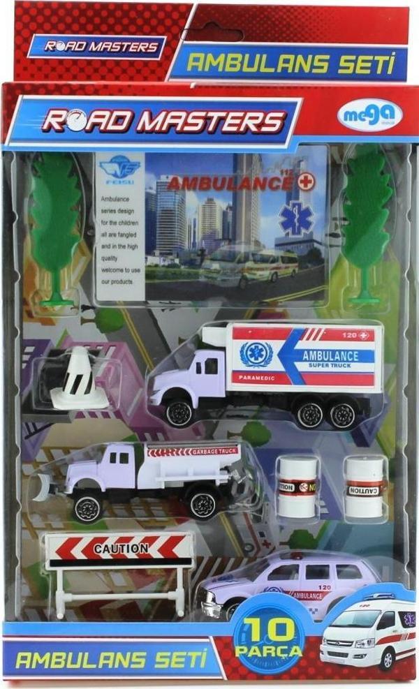 Mega Ağaçlı Metal Ambulans Seti Jp9103 - Image 1