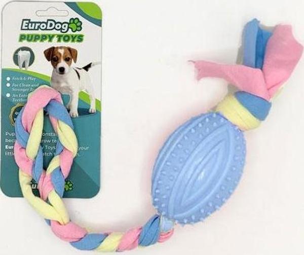 EuroDog Puppy Toys Mavi Rugby Topu Diş Kaşıma Oy. - Image 1