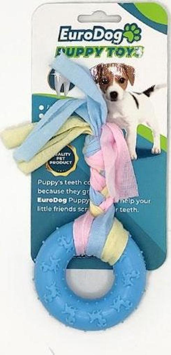 EuroDog Puppy Toys Mavi Ufak Halka Diş Kaşıma Oy. - Image 1