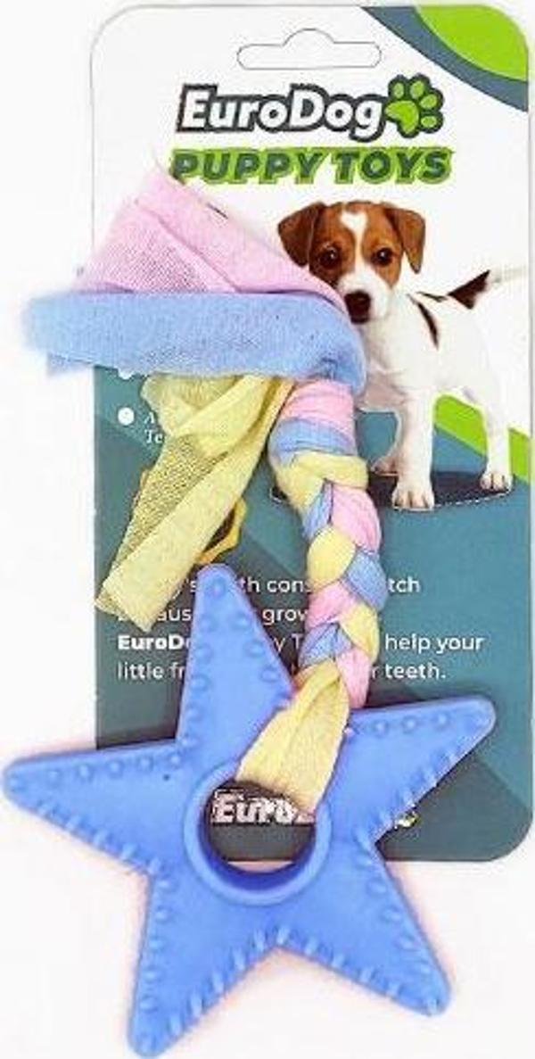 EuroDog Puppy Toys Mavi Yıldız Diş Kaşıma Oy. - Image 1