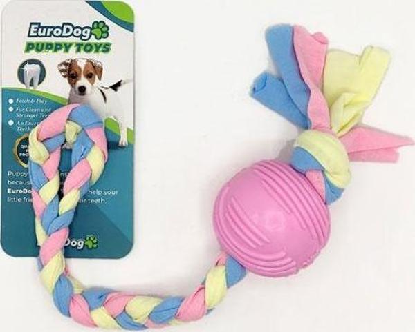 EuroDog Puppy Toys Pembe Top Diş Kaşıma Oyuncağı - Image 1