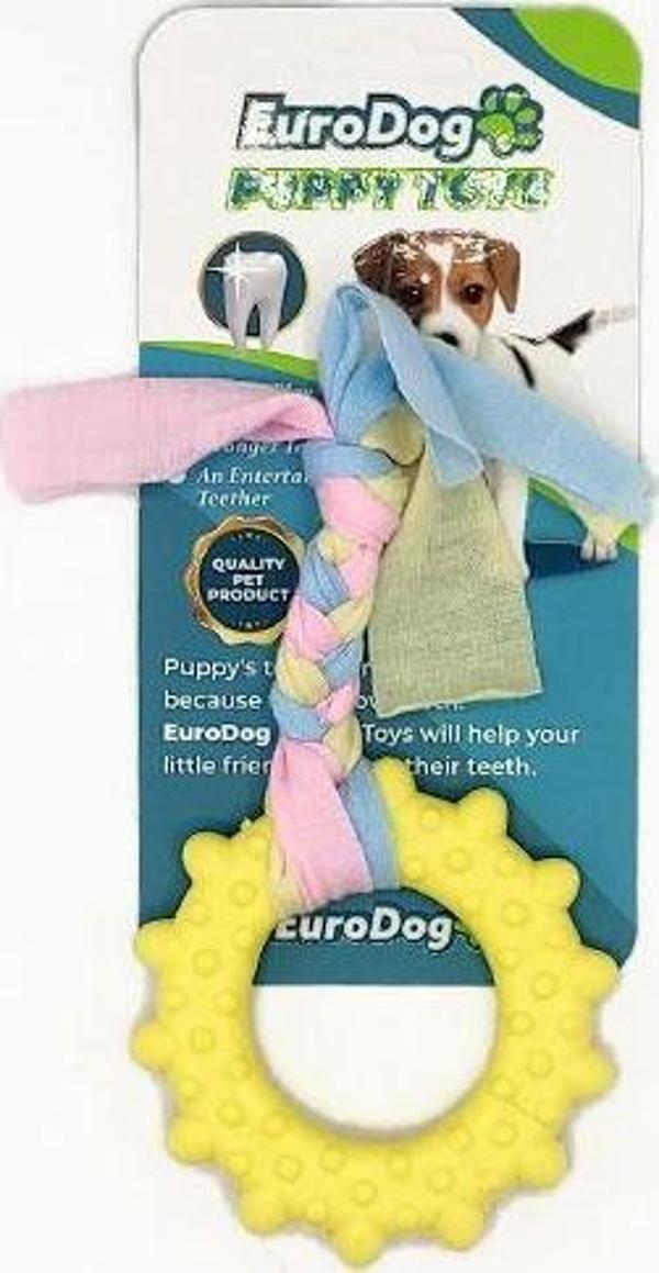 EuroDog Puppy Toys Sarı Çark Diş Kaşıma Oyuncağı - Image 1
