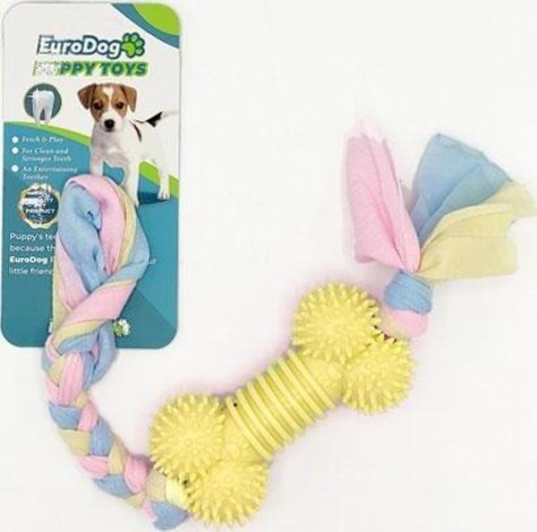 EuroDog Puppy Toys Sarı Kemik Diş Kaşıma Oyuncağı - Image 1