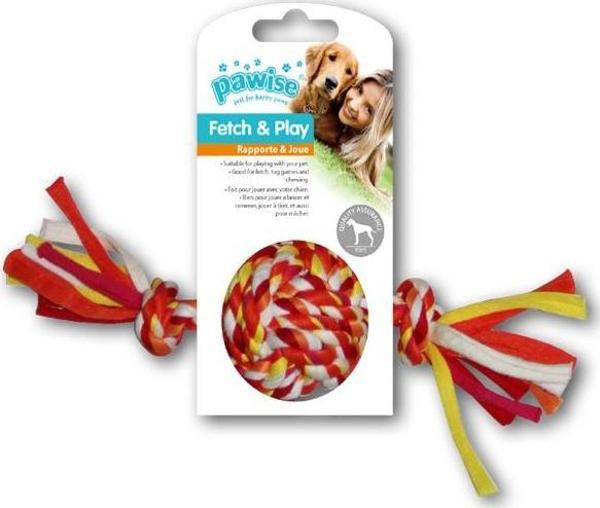 Pawise Renkli 2 Düğümlü İp Top Köpek Oyuncağı 20 cm - Image 1