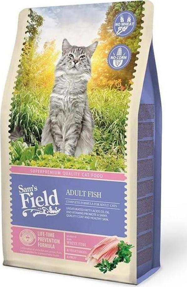 Sam's Field Balıklı Tahılsız Yetişkin Kedi Maması 7.5 kg - Image 1