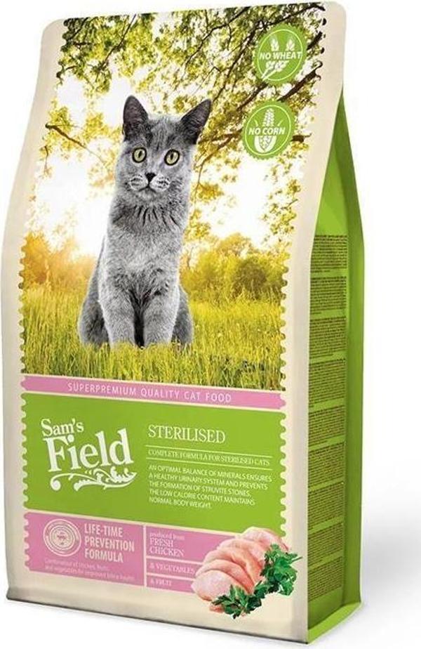 Sam's Field Sterilised Tavuklu Tahılsız Kısırlaştırılmış Kedi Maması 2.5 kg - Image 1