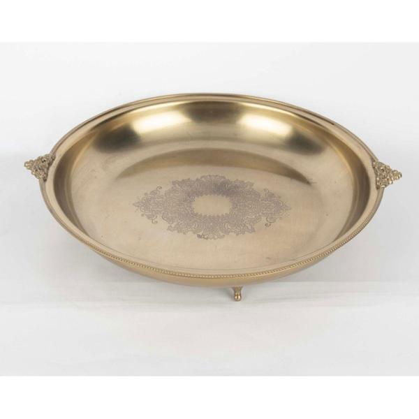 Mikasa Moor Pirinç İşlemeli YuvarlakTepsi 35x7cm - Image 1