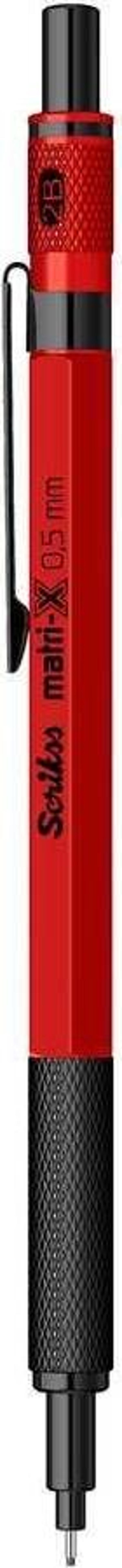 Scrikss Matri-X Versatil Kalem (Mekanik Uçlu Kurşun Kalem) 0.5 Mm Kırmızı Şeffaf Ambalaj - Image 1