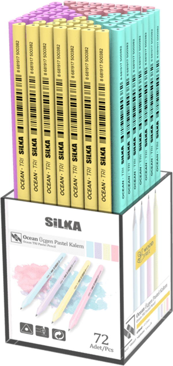 Silka Kurşun Kalem Ocean Pastel Üçgen Kl1.Tsp (72 Li Paket) - Image 1