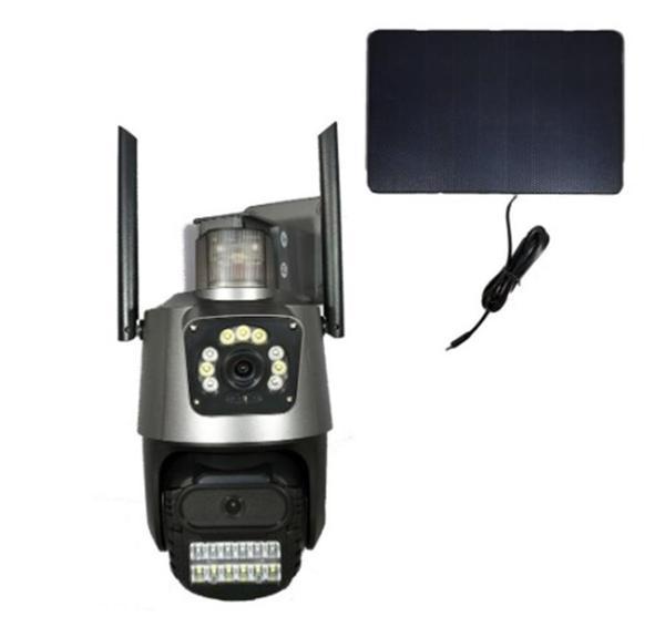 Apronx APX-WSP242 6Mp 2.8mm 4G Solar Çift Kamera 19 Led PTZ - Image 1