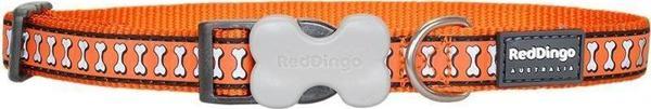 Reddingo Reflektörlü Kemik Desenli Turuncu Boyun Tasması S 15mm / 24-36 cm - Image 1