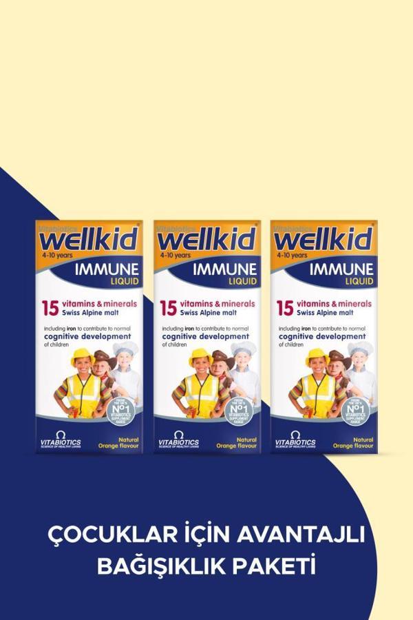 Wellkid Immune Liquid 150 Ml- 3 ADET-SKT:08/2027 - Image 1