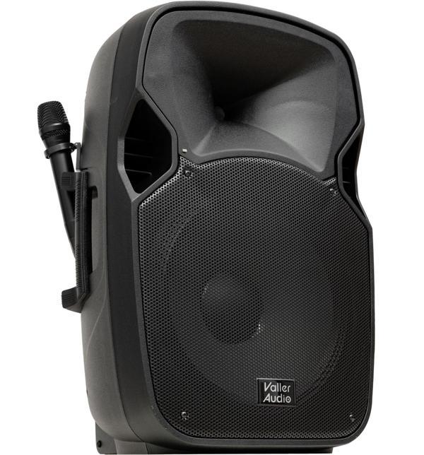 Valler S1150 Portatif Taşınabilir Aktif Amfi Hoparlörlü Kablosuz Çift El Mikrofonlu Ses Sistemi - Image 1
