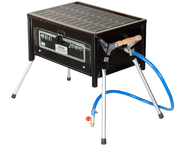 Simline  Lav Taşlı Cam Fırınlı Tüplü Mangal - Image 1