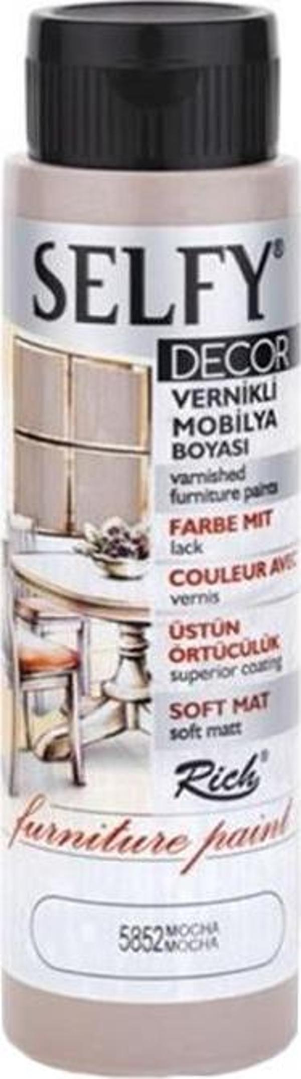 Rich Selfy Decor Vernikli Boya Mocha 500 cc - Image 1