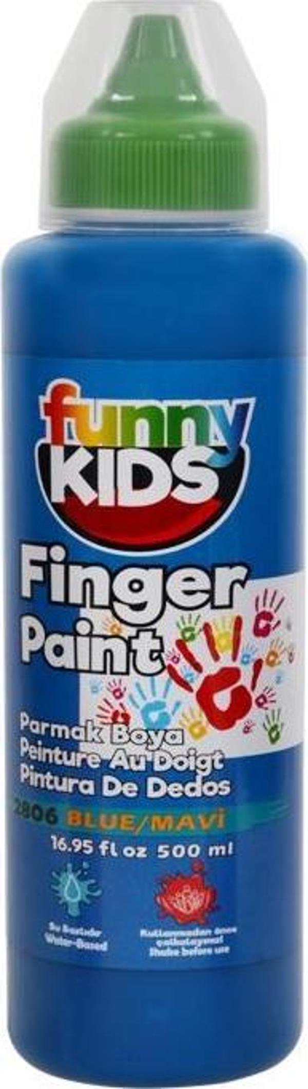 Funny Kids Parmak Boyası Mavi 500 ml - Image 1