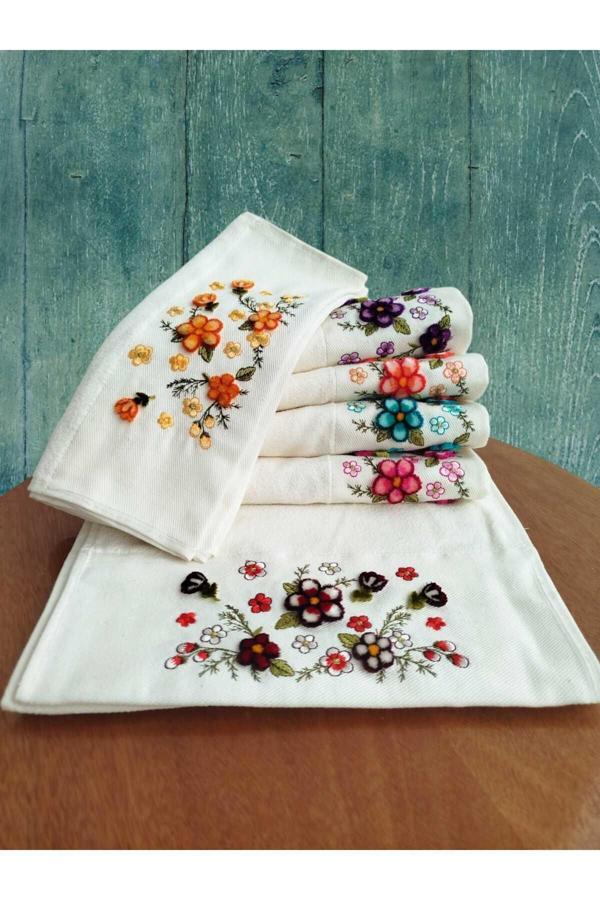 Fiesta Soft Kadife Havlu 6 Adet 3 Boyutlu Tafting Baskılı 30X50 Cm - Image 1