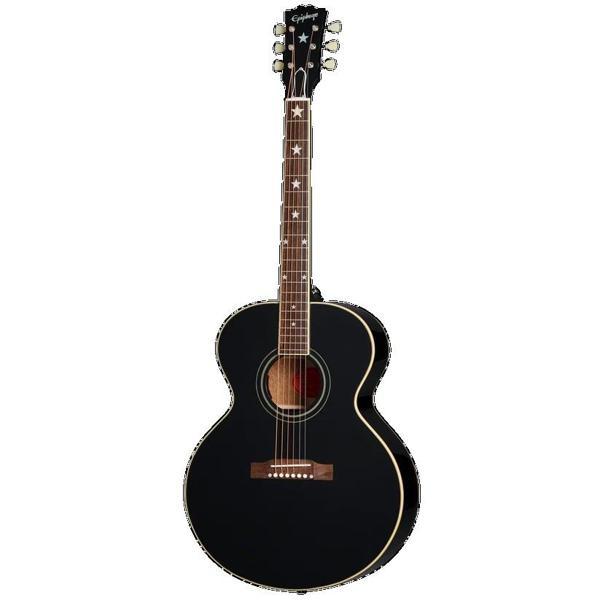 Epiphone IGC J-180 LS Acoustic Guitar (Ebony) - Image 1