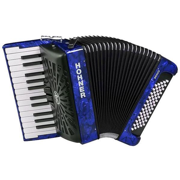 Hohner A1698 BRAVO II 60 Akordiyon (Dark Blue) - Image 1