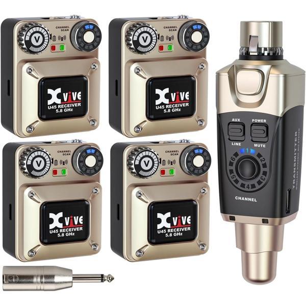 Xvive XV-U45R4 4 Alıcı + 1 Vericili Kablosuz In-Ear Monitör Sistemi - Image 1
