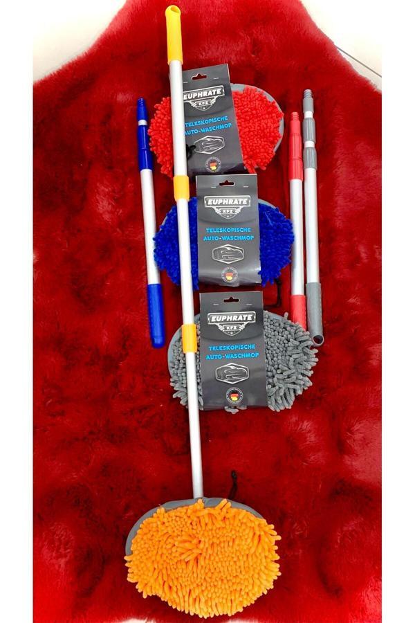 Euphrate Suff Mikrofiber Teleskopik Araba Yıkama Fırçası - Araba Mopu ( 1 Mop Ve 1 Sopa Set) - Image 1
