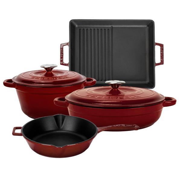 LAVA Bordo Döküm Set – Göz Alıcı Renk, Uzun Ömürlü Döküm Kalitesi - Image 1