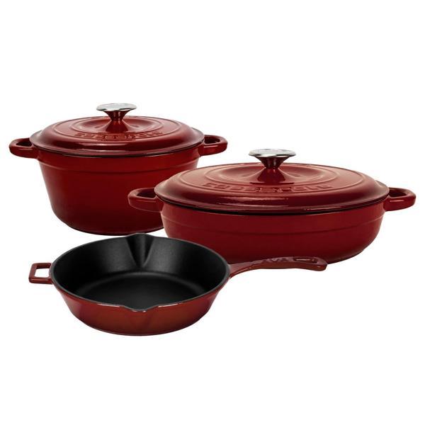 LAVA Döküm Bordo 5 Parça Set – Şıklık, Lezzet ve Gücü Bir Araya Getiren Tasarım - Image 1