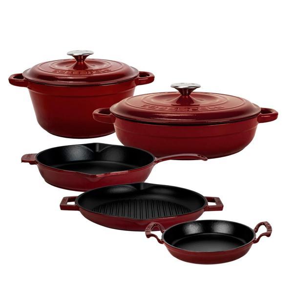 LAVA Döküm Bordo 7 Parça Set – Şıklık, Lezzet ve Gücü Bir Araya Getiren Tasarım - Image 1