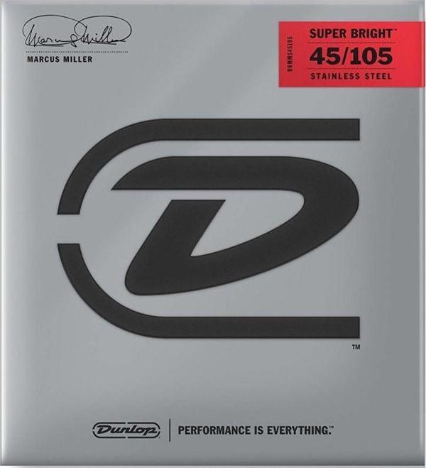 Jim Dunlop DBMMS45105 Marcus Miller Super Bright Bas Gitar Teli (45-105) - Image 1