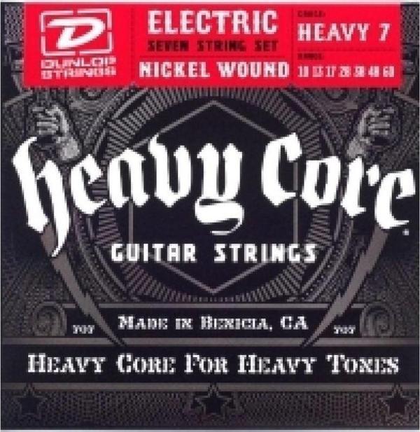 Jim Dunlop DHCN1060-7 Heavy Core  7 Telli Elektro Gitar Teli (10–60) - Image 1