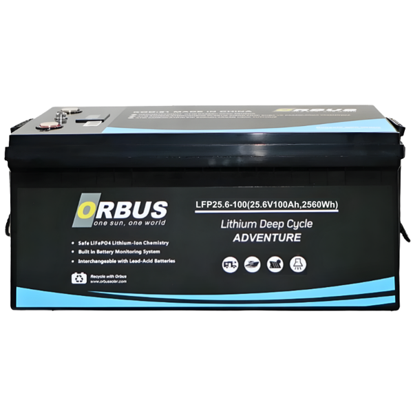 Orbus 25.6V 100Ah Solar&Marin LiFePO4 Lityum Akü - Image 1