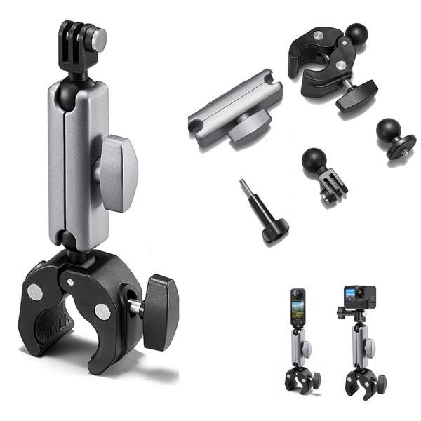 Ga96 Bisiklet ve Motosiklet için Kamera Alüminyum Gidon Tutucu Insta-360 X5 X4 X3 X2/GO 3S/GO 3/Gopro Hero 13 12 11 10 9 8/DJI Osmo Pocket 3/2/Action 5/4/3/2 - Image 1