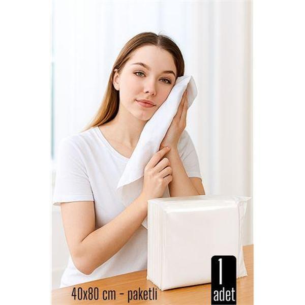 Tek Kullanımlık Havlu - Kuru Havlu - Paketli ve Çok Amaçlı 40X80 CM 1 Adet - Image 1