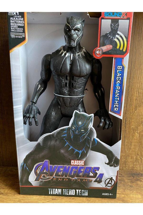 Scn Toys Avengers Kara Panter-Black Panter Sesli 30 Cm Figür Oyuncak Oyuncak Black Panter Figür - Image 1