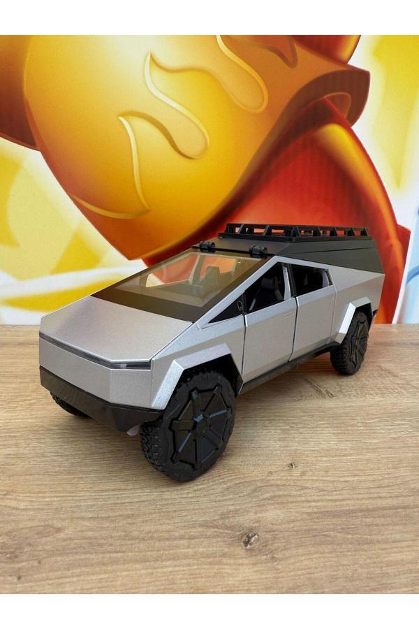 Scn Toys Tesla Cybertruck Diecast 1:24 Büyük Boy Tesla Model Oyuncak Araba Kapılar Açılır Işıklı Ve Sesli - Image 1