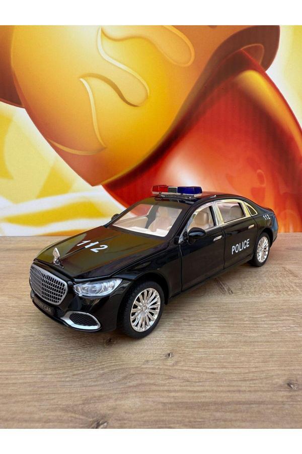 Scn Toys Mercedes Benz Maybach S680 Polis Diecast 1:24 Büyük Boy Metal Araba Işıklı Sesli Kapı Bagaj Açılır - Image 1