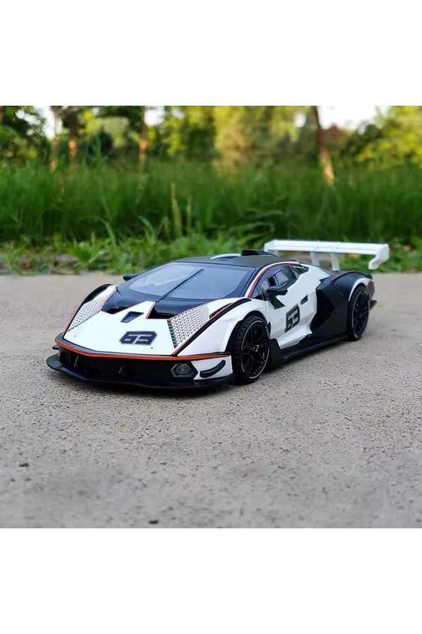 Scn Toys 1:24 Lamborghini Scv12 Beyaz Diecast Model Araba Lamborghini Oyuncak Araba - Image 1
