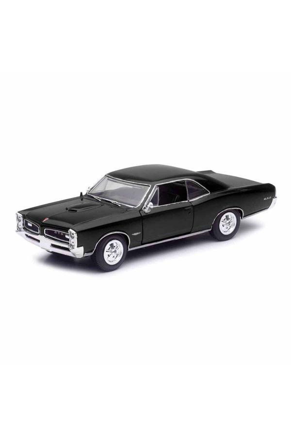 Sec Toys 1:24 Chevrolet 1966 Pontiac Gto Diecast Araba Siyah Kapı Kaput Açılır - Image 1
