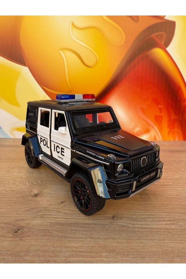 Scn Toys Mercedes G65 Diecast Model Araba 1:24 Polis Arabası Komple Metal Sesli Işıklı Tüm Kapılar Açılır - Image 1