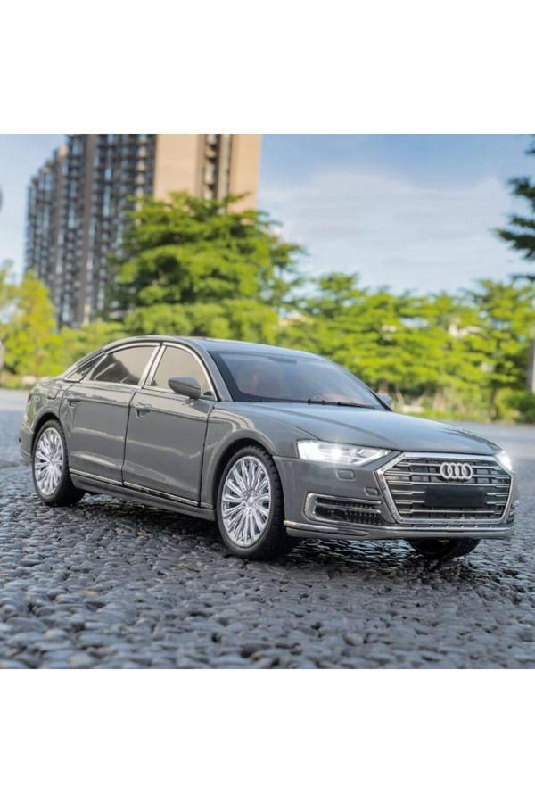 Scn Toys Audi A8 Araba Audi A8 Long Quattro 1:24 Diecast Metal Model Araba Koleksiyon Araba Sesli Işıklı - Image 1