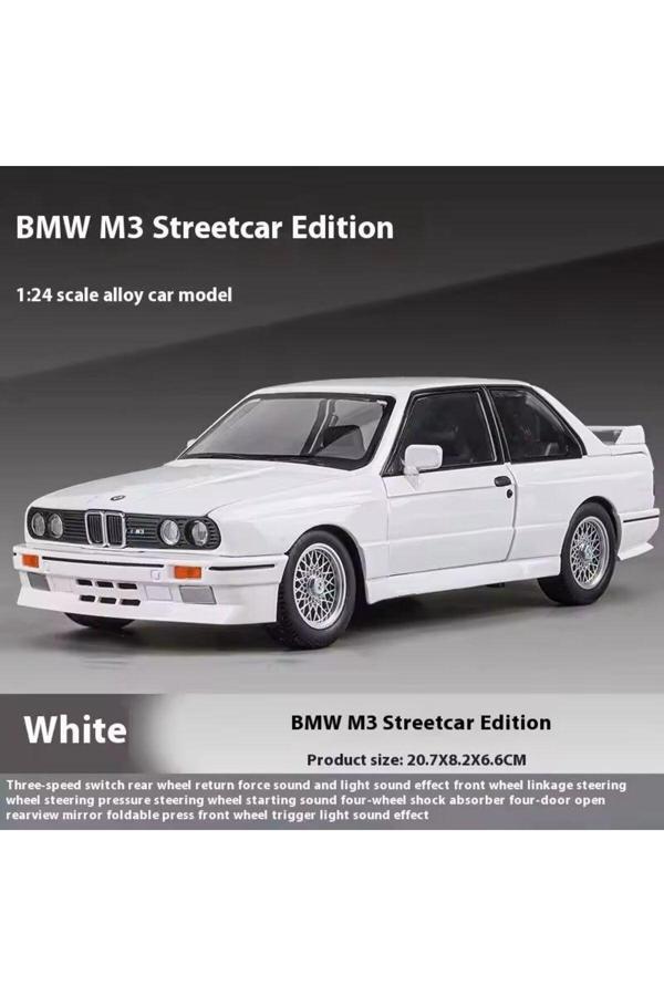 Scn Toys 1988 Bmw 3 Serıes M3 White (E30) 1:24 Ölçek Açılan Kapılar Bmw E30 Diecast Araba - Image 1